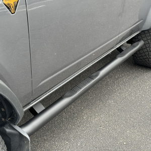 Ford Bronco Side Steps - Go Rhino - 4000 Series - Textured Black - `21-`26